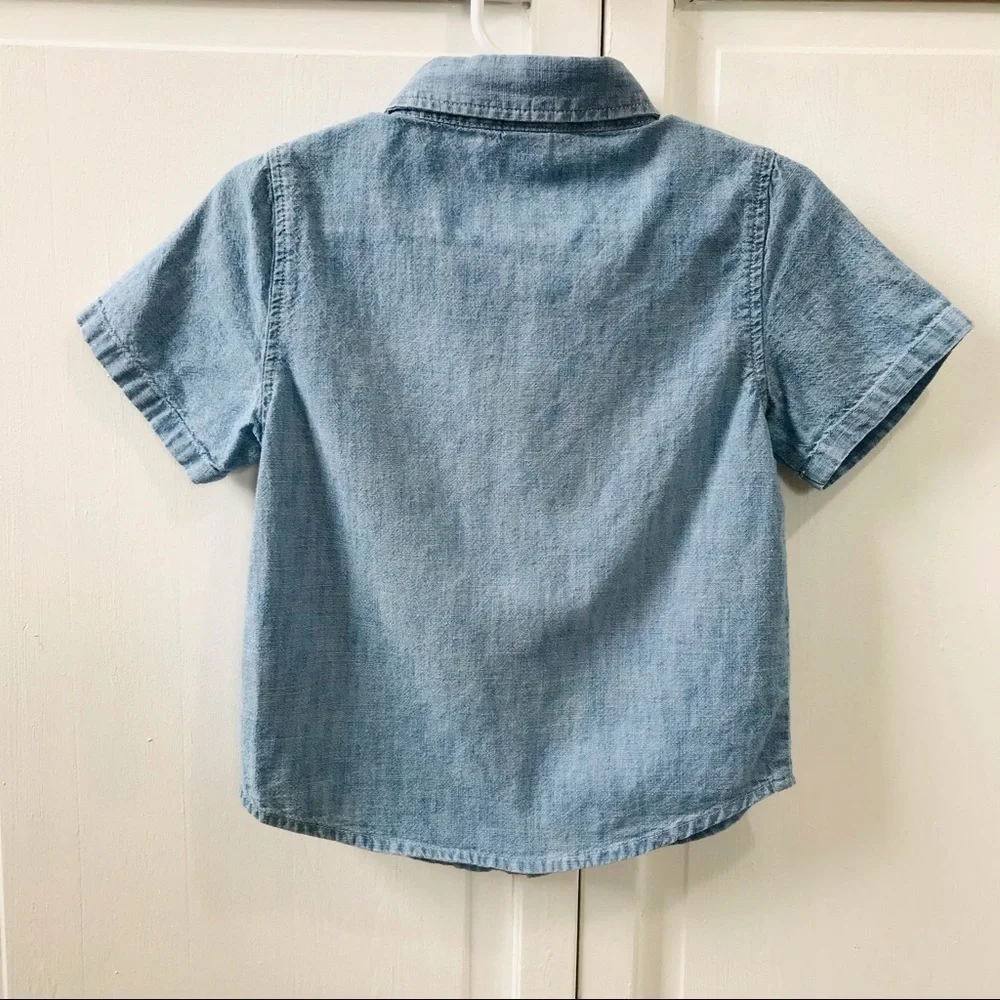 OLD NAVY Blue Short Sleeve Button Down Shirt